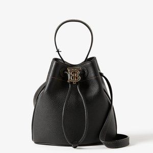 Black Burberry TB Mini Bucket Bag